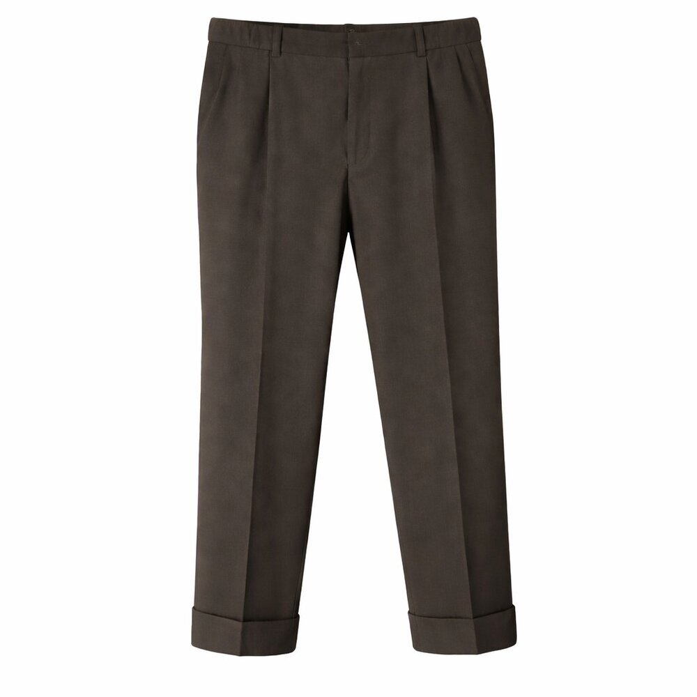 NWT LOUIS RAPHAEL Rosso Straight Fit Pleated Wrinkle Resist Cuffed Pants 42 x 30